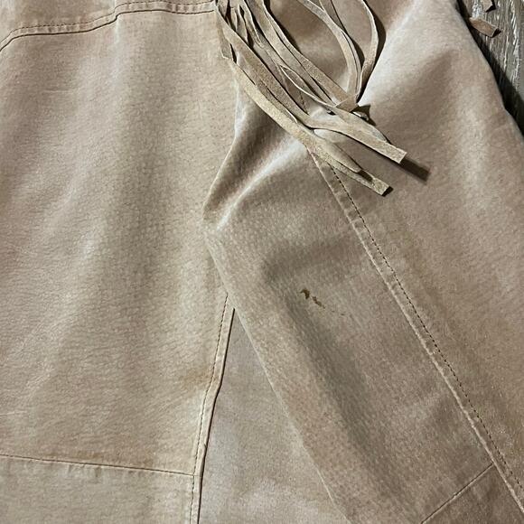 VTG Scully Suede Leather Fringe Jacket Mens XL Tan Western Cowboy Rodeo Biker - Picture 11 of 11